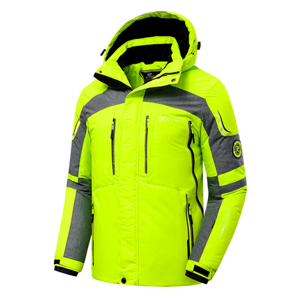 Men's thermal jacket Snow Ice -30°C in neon yellow with reflective lining and technical windproof design for extreme cold.