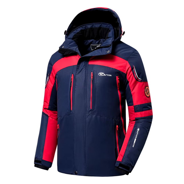 Men's thermal jacket Snow Ice, navy and red, designed for extreme cold down to -30°C, ideal for snow conditions.