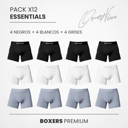 Pack 12 Boxers Essentials