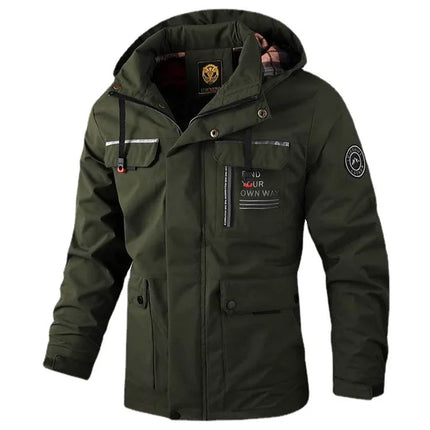 Men's hooded windbreaker jacket - waterproof and lightweight