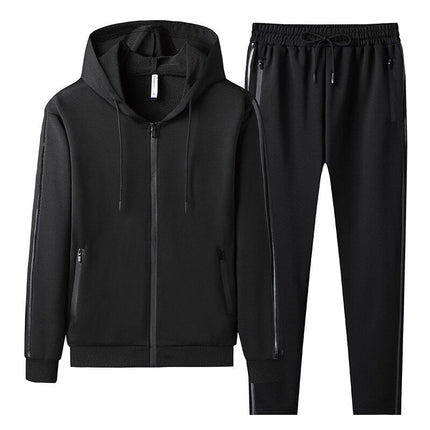 Conjunto Hoded para Hombre – Buzo con Capucha y Jogger Casual en color negro, ideal para confort y estilo diario.