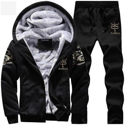 Conjunto Polar Arctic Flex para Hombre - Buzo con capucha forrada y pantalón polar, elegancia y abrigo en climas fríos.