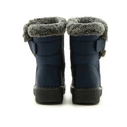 Botas de mujer Bota Polar Trendy impermeable con felpa suave, velcro y suela antideslizante, ideales para invierno.