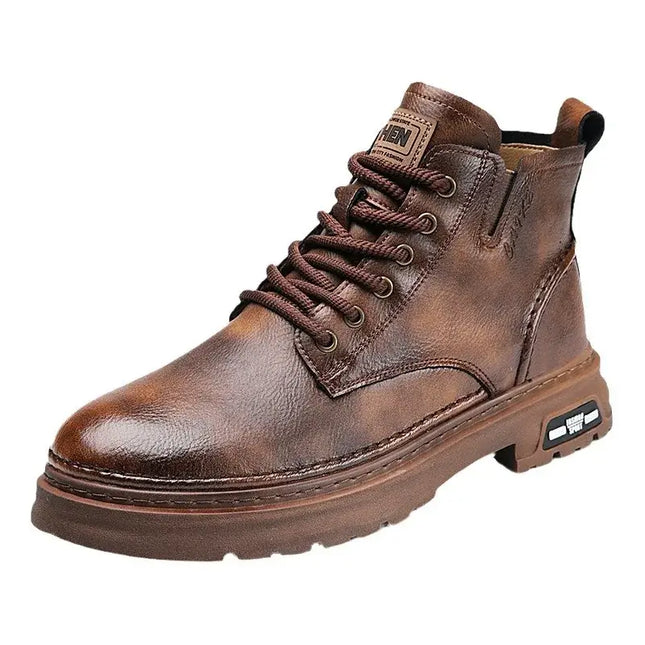 Bota Royal Ride Hombre de cuero premium, diseño retro elegante. Botas de hombre cuero genuino para estilo británico urbano.