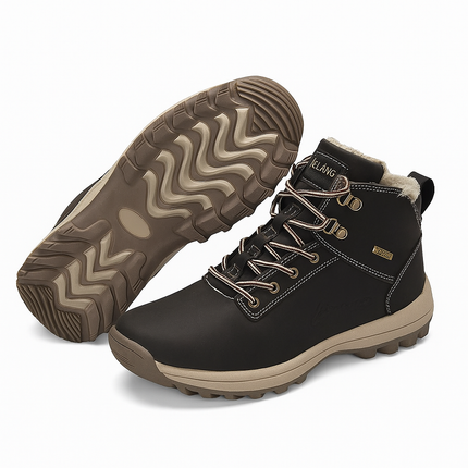 Botas impermeables con felpa para hombre invierno 2025