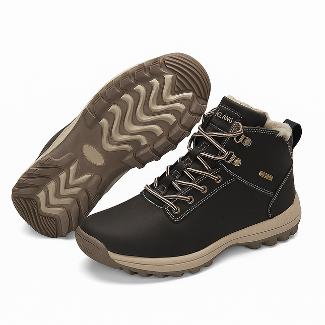 Botas impermeables con felpa para hombre invierno 2025