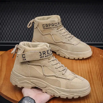 Botas tácticas de cuero genuino para hombre, ligeras y antideslizantes, ideales para actividades al aire libre y misiones exigentes.