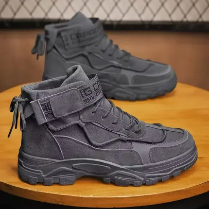 Botas tácticas para hombre 2025, ligeras y antideslizantes, para misiones exigentes, caminatas y trabajo, cuero genuino.
