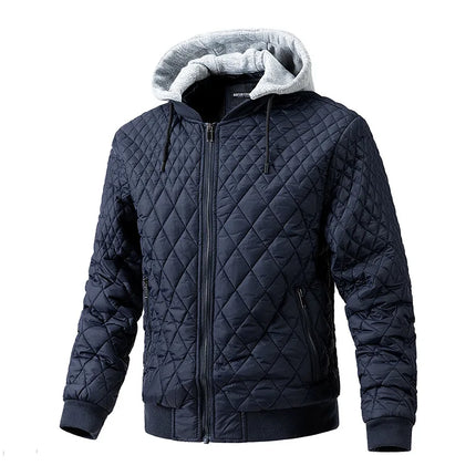 Campera Alpen para hombre, puffer con relleno de algodón, cierre frontal y bolsillos, diseño entallado, para máxima protección contra el frío.