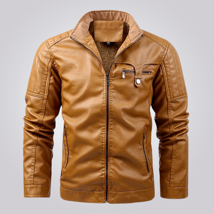 Campera Authentic de cuero genuino para hombre, combina estilo y comodidad. Ideal para un look moderno con compromiso ecológico.