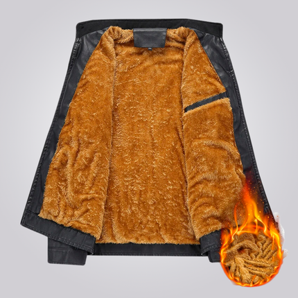 Campera Hombre Authentic - Cuero Genuino con interior de piel sintética cálida y diseño moderno, destacada por estilo y confort.