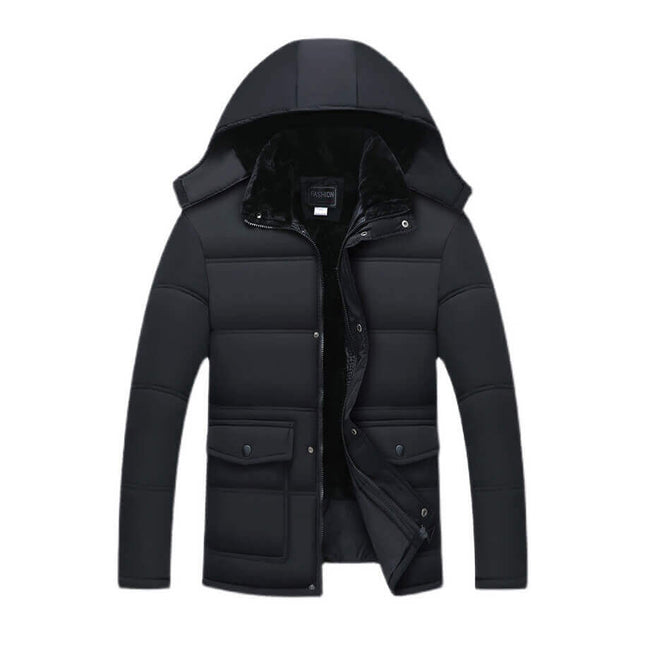 Campera Hombre Black Elegance con diseño elegante y moderno. Ideal para un estilo sofisticado y abrigado.