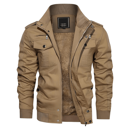 Campera Hombre Barth casual, material poliéster premium, impermeable, corta viento, con forro polar térmico y cierre de metal reforzado.