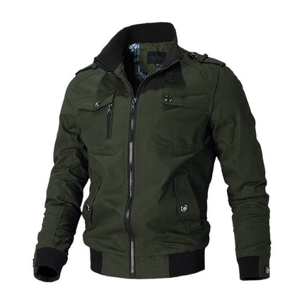 Campera Casual Marshall verde para hombre, perfecta para un look moderno y cómodo. Campera Hombre ideal para otoño.