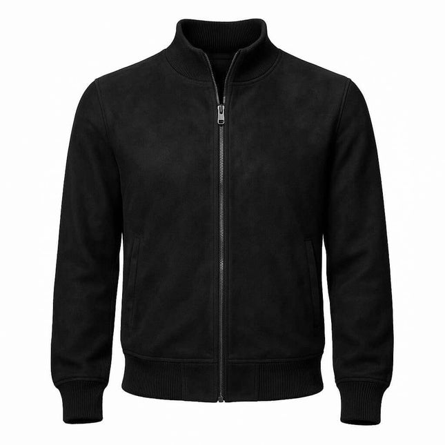 Campera Hombre cuello alto negra Grant elegante y moderna para otoño-invierno.