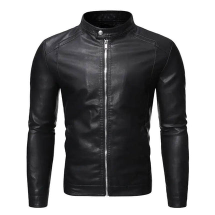 Campera Hombre de cuero genuino, diseño clásico con cierre frontal, elegante y atemporal, 15% OFF hoy, ideal para cualquier ocasión.