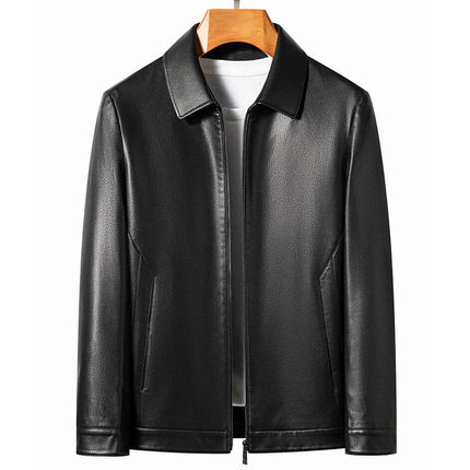 Campera de cuero negro Black Elegance para hombre, oferta exclusiva hoy 15% OFF. Elegancia y estilo para cualquier ocasión.