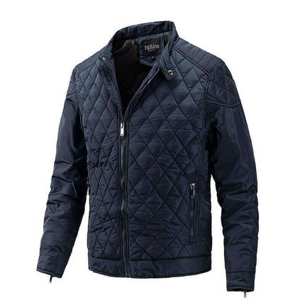 Campera Hombre Excellence acolchada azul oscuro, diseño moderno y elegante, ideal para estilo casual y confort.