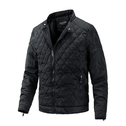 Campera Hombre Excellence en negro con diseño acolchado, perfecta para estilo y confort.