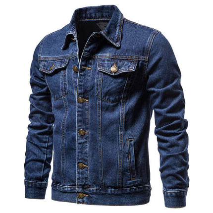 Chaqueta Campera Jeans Classic Elegance para Hombre, diseño denim azul, estilo elegante y duradero, perfecta para cualquier ocasión.