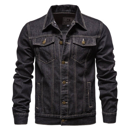 Campera Hombre Jeans Classic Elegance, chaqueta de mezclilla, estilo clásico, moda masculina Argentina.