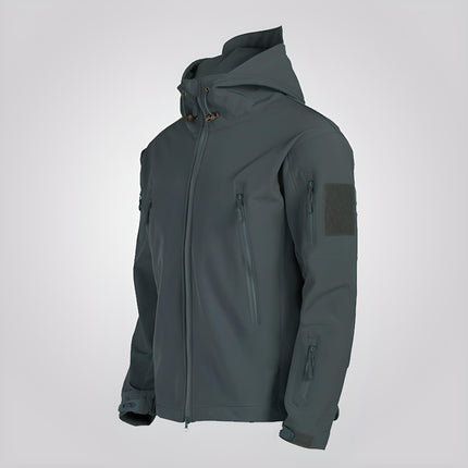 Campera Jungle Impermeable para Hombre, ideal para días lluviosos, con interior de polar y bolsillos sellados. Resistencia 5000 mm.