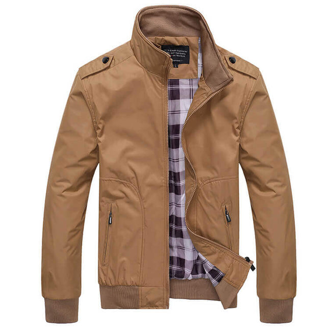 Campera William Elegance para hombre, diseño sofisticado y moderno, ideal para el estilo elegante caballero. Campera Hombre marrón.