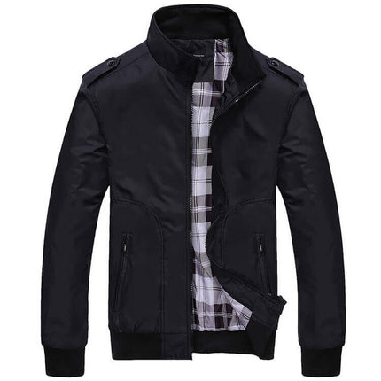 Campera Hombre William Elegance, diseño moderno, color negro, perfecta para un look sofisticado y elegante para cualquier ocasión.