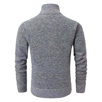 Detrás de la Campera Hombre Cardigan Classic Executive con diseño elegante en gris para estilo ejecutivo y confort diario.