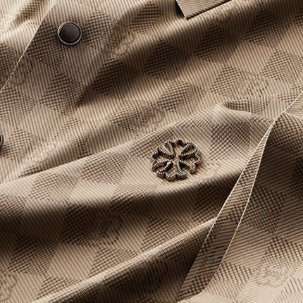 Polo Griglia Roma con diseño jacquard, chombas hombre, estilo sofisticado y moderno, tejido suave y transpirable.