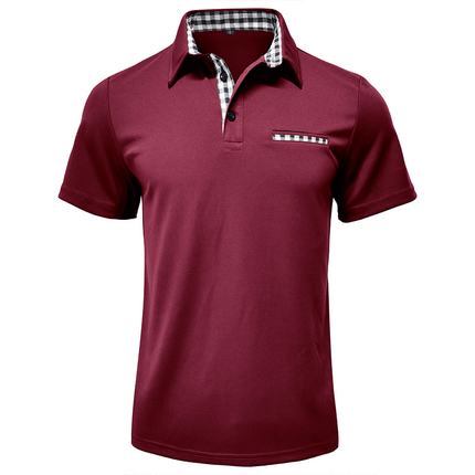 Chomba Hudson Gingham para hombre, elegante y relajada, algodón peinado de alta calidad con detalles en cuadro vichy, corte entallado.