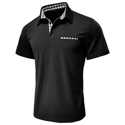 Chomba Hudson Gingham para hombre en algodón peinado con detalles de cuadro vichy ideal para un look elegante y relajado.