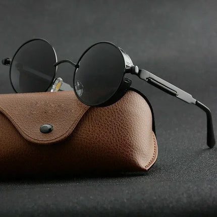 Gafas de sol Eclipse edición limitada para hombre con estuche, diseño vintage elegante, lentes polarizados y protección UV400.