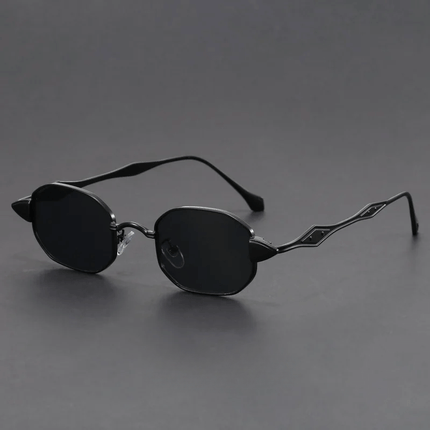 Gafas de sol Neo Ciberpunk para hombre con diseño futurista, lentes octogonales y protección UV400. Estilo audaz y moderno.