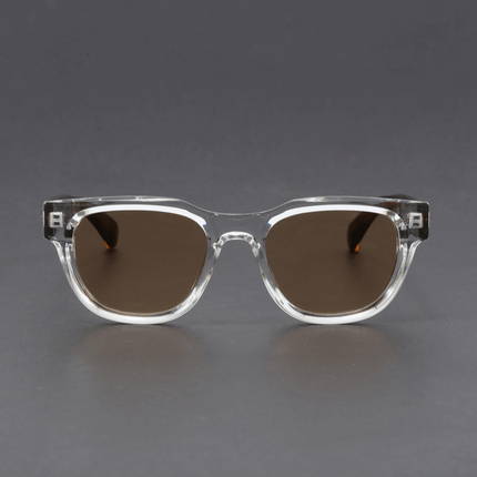 Gafas de sol polarizadas Visconti para hombre, diseño cuadrado retro con protección UV400, modernas y estilosas, armazones transparentes.