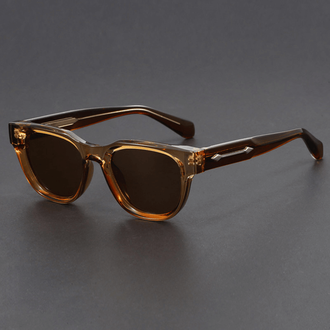 Gafas de sol polarizadas Visconti para hombre, diseño retro moderno con armazón cuadrado y protección UV400, estilo años 60.