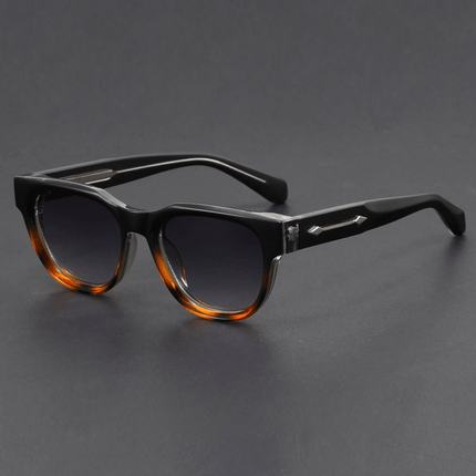 Gafas de sol polarizadas Visconti para hombre, estilo retro moderno, lentes UV400, diseño cuadrado robusto, armazones gruesos.
