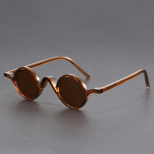 Gafas de sol retro Warhol para hombre, armazón de acetato esculpido y puente ondulado, estilo pop-art, elegantes y distintivas.