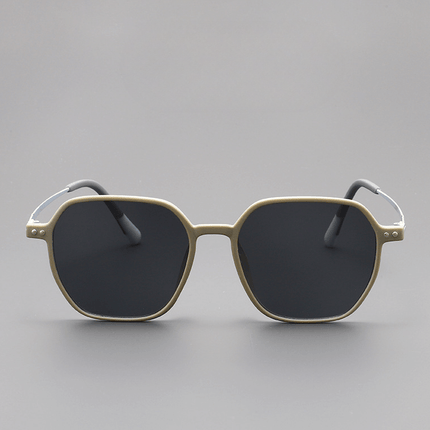 Gafas de sol hombre Tom Anderson cuadradas de acetato mate con patillas metálicas, ideales para protección UV y estilo elegante.