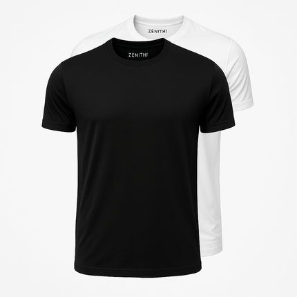 Kit de 2 Remeras para Hombre, algodón 100%, incluye remera negra y blanca, corte clásico, talles S-XXXL. Ideal para cualquier ocasión.