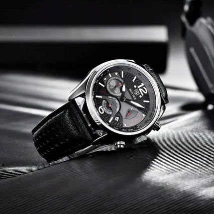 Reloj Deportivo Benyar Rare con correa de cuero, estilo casual premium para hombre. Moda y deporte en relojes de línea superior.