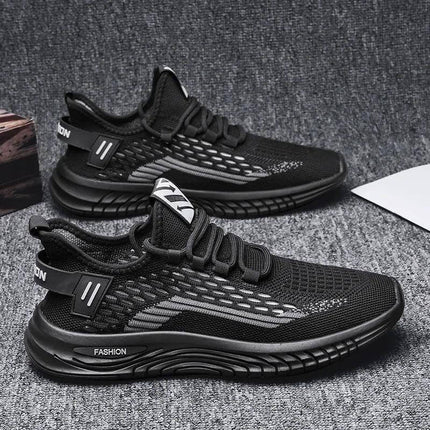 Zapatillas Urban Breeze negras para hombre, zapatos deportivos cómodos y elegantes ideales para un look urbano y sin dolor de pies.