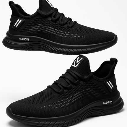 Zapatilla Urban Breeze negra para hombre, diseño cómodo y calidad superior. Zapatillas deportivas hombre ideales para estilo de calle.