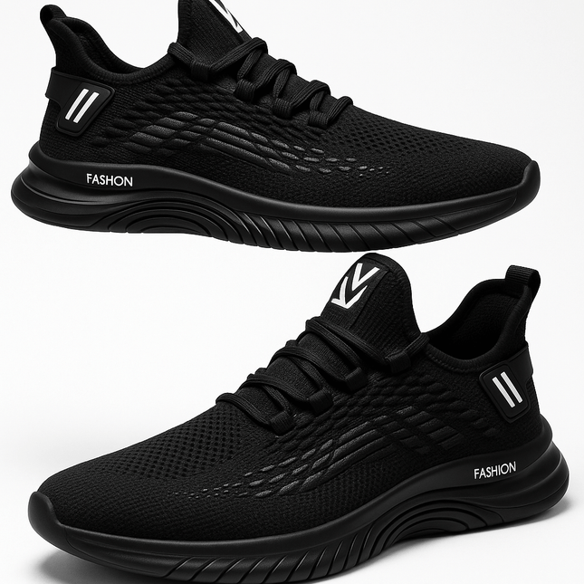 Zapatilla Urban Breeze negra para hombre, diseño cómodo y calidad superior. Zapatillas deportivas hombre ideales para estilo de calle.