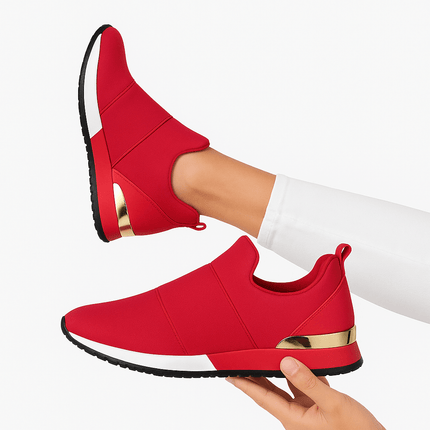 Zapatillas casual rojas para mujer 2025, oferta compre 1 llevate 2, ideal para regalar. Zapatillas mujer en promoción Argentina.