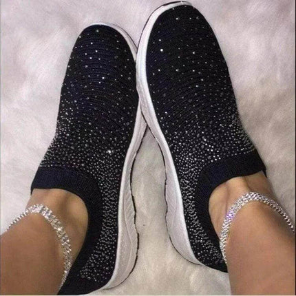 Zapatillas confort glitter urbanas para mujer con diseño ergonómico y suela antideslizante, perfectas para comodidad diaria.