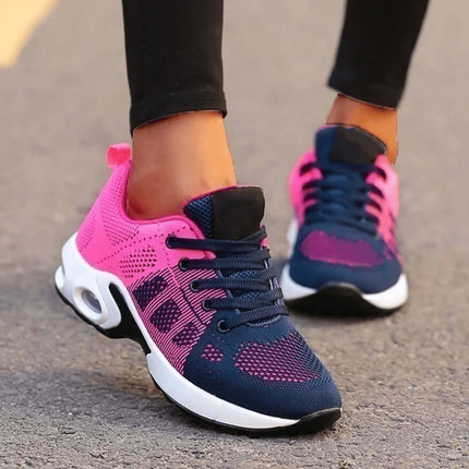 Zapatillas Confort Sport Mujer Transpirables en color rosa y azul para mayor comodidad y estilo, perfectas para un uso diario activo.