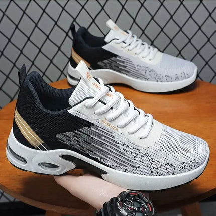 Zapatillas deportivas hombre de malla, livianas y cómodas, ideales para estilo moderno y casual.