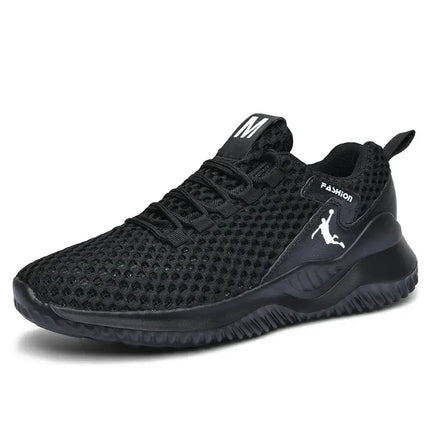 Zapatillas deportivas hombre negras, ligeras y transpirables para correr, diseño moderno y cómodo.
