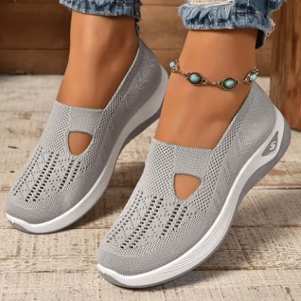 Zapatillas Merceditas Mujer Comfort Plus en gris, oferta especial "compre 1 llevate 2", ideales para máximo confort diario.